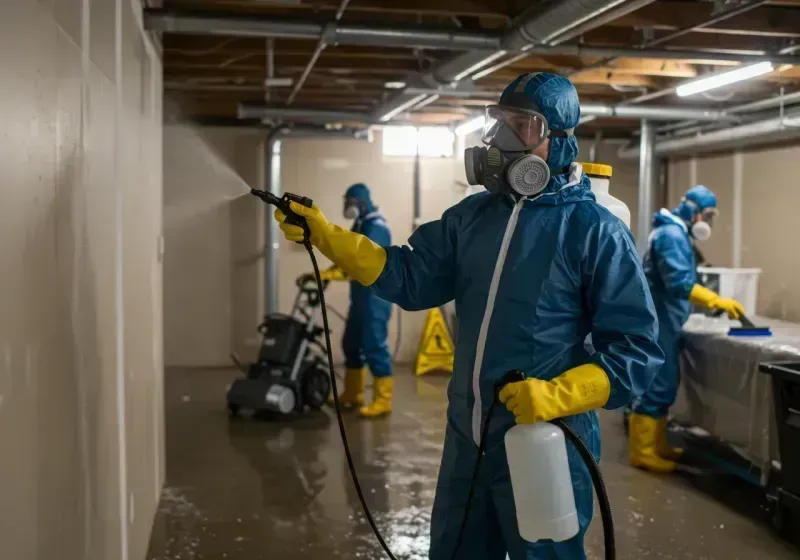 Basement Sanitization and Antimicrobial Treatment process in Baker, MT