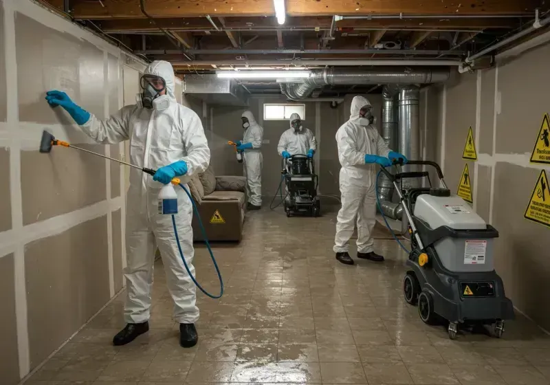 Basement Moisture Removal and Structural Drying process in Baker, MT